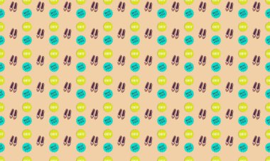 Farklı aksesuarlara sahip renkli arkaplan