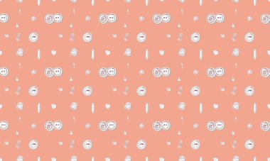 Farklı aksesuarlara sahip renkli arkaplan