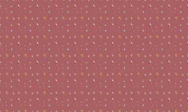 Farklı aksesuarlara sahip renkli arkaplan