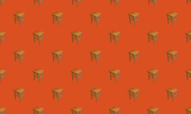 Farklı aksesuarlara sahip renkli arkaplan