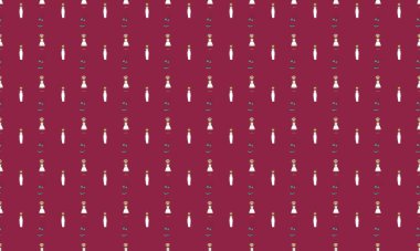 Farklı aksesuarlara sahip renkli arkaplan