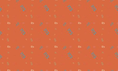 Farklı aksesuarlara sahip renkli arkaplan