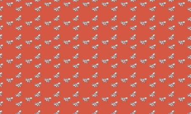 Farklı aksesuarlara sahip renkli arkaplan