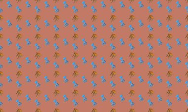 Farklı aksesuarlara sahip renkli arkaplan