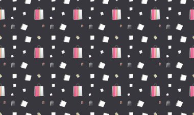 Farklı aksesuarlara sahip renkli arkaplan