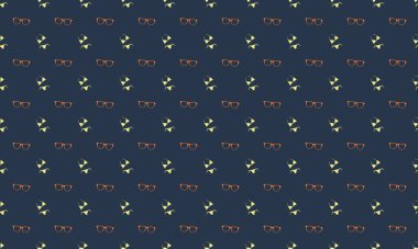 Farklı aksesuarlara sahip renkli arkaplan