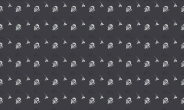 Farklı aksesuarlara sahip renkli arkaplan