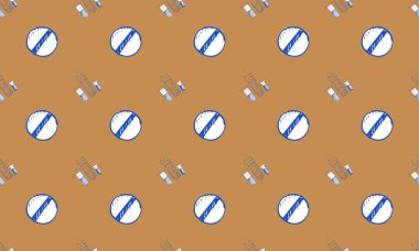 Farklı aksesuarlara sahip renkli arkaplan