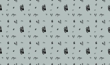 Farklı aksesuarlara sahip renkli arkaplan