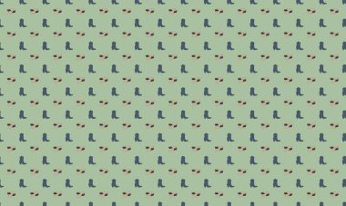 Farklı aksesuarlara sahip renkli arkaplan