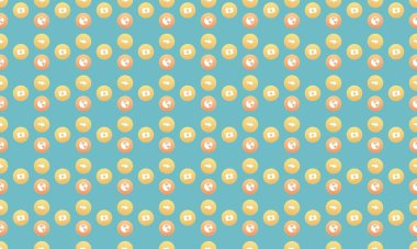 Farklı aksesuarlara sahip renkli arkaplan