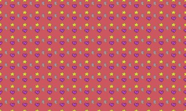 Farklı aksesuarlara sahip renkli arkaplan