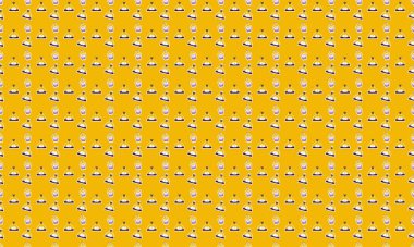 Farklı aksesuarlara sahip renkli arkaplan