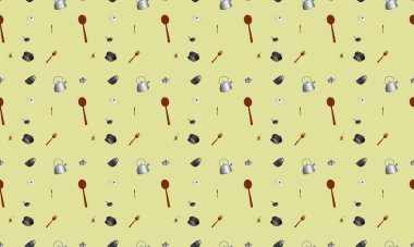 Farklı aksesuarlara sahip renkli arkaplan