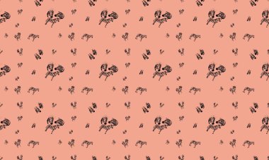 Farklı aksesuarlara sahip renkli arkaplan