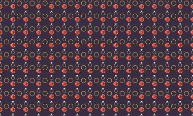 Farklı aksesuarlara sahip renkli arkaplan