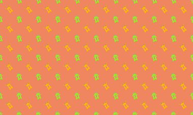 Farklı aksesuarlara sahip renkli arkaplan