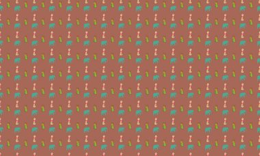 Farklı aksesuarlara sahip renkli arkaplan