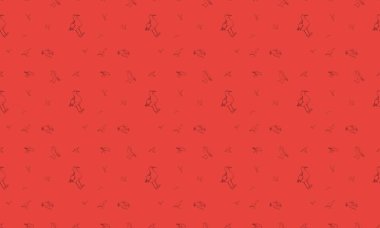 Farklı aksesuarlara sahip renkli arkaplan