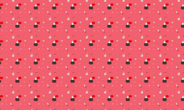 Farklı aksesuarlara sahip renkli arkaplan