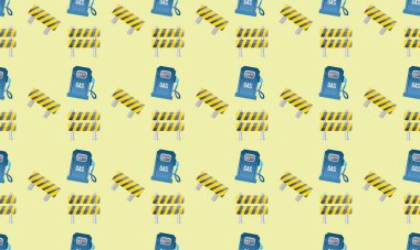 Farklı aksesuarlara sahip renkli arkaplan