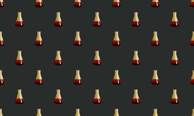 Farklı aksesuarlara sahip renkli arkaplan