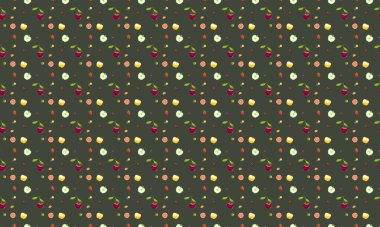 Farklı aksesuarlara sahip renkli arkaplan