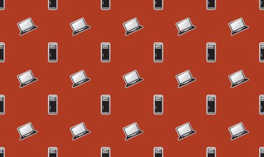 Farklı aksesuarlara sahip renkli arkaplan