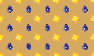 Farklı aksesuarlara sahip renkli arkaplan