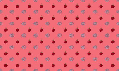 Farklı aksesuarlara sahip renkli arkaplan