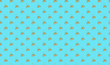 Farklı aksesuarlara sahip renkli arkaplan