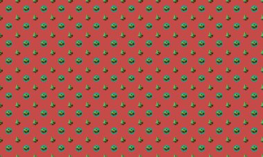 Farklı aksesuarlara sahip renkli arkaplan