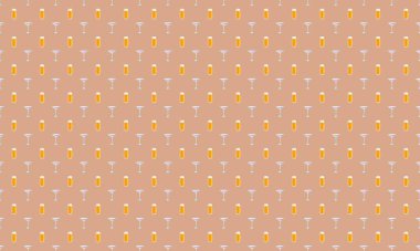 Farklı aksesuarlara sahip renkli arkaplan