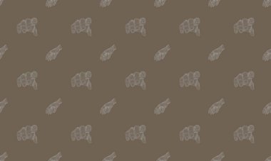 Farklı aksesuarlara sahip renkli arkaplan