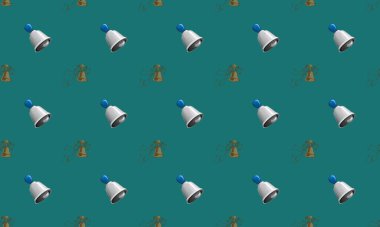 Farklı aksesuarlara sahip renkli arkaplan