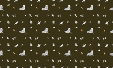 Farklı aksesuarlara sahip renkli arkaplan