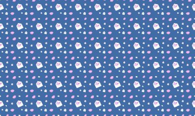 Farklı aksesuarlara sahip renkli arkaplan