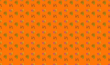 Farklı aksesuarlara sahip renkli arkaplan