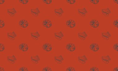 Farklı aksesuarlara sahip renkli arkaplan