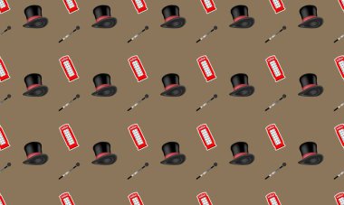 Farklı aksesuarlara sahip renkli arkaplan