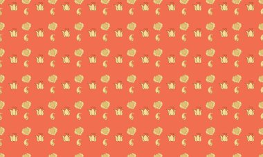 Farklı aksesuarlara sahip renkli arkaplan