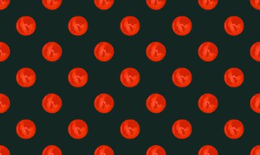 Farklı aksesuarlara sahip renkli arkaplan