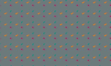 Farklı aksesuarlara sahip renkli arkaplan