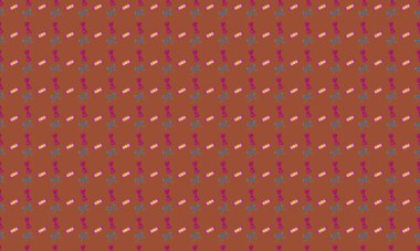 Farklı aksesuarlara sahip renkli arkaplan