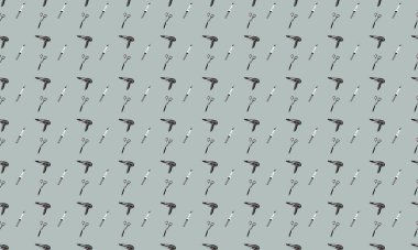 Farklı aksesuarlara sahip renkli arkaplan