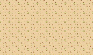 Farklı aksesuarlara sahip renkli arkaplan