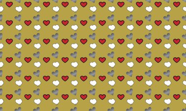 Farklı aksesuarlara sahip renkli arkaplan