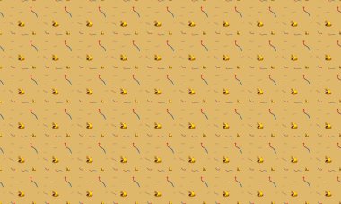 Farklı aksesuarlara sahip renkli arkaplan