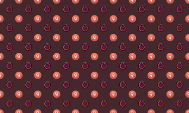 Farklı aksesuarlara sahip renkli arkaplan