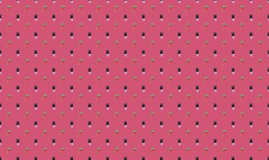 Farklı aksesuarlara sahip renkli arkaplan